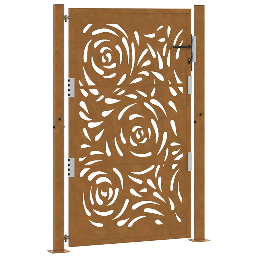 Hageport 100x150 cm værbestandig stål flammedesign