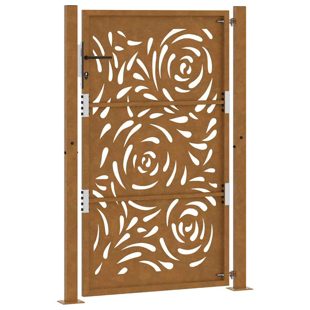 Hageport 100x150 cm værbestandig stål flammedesign