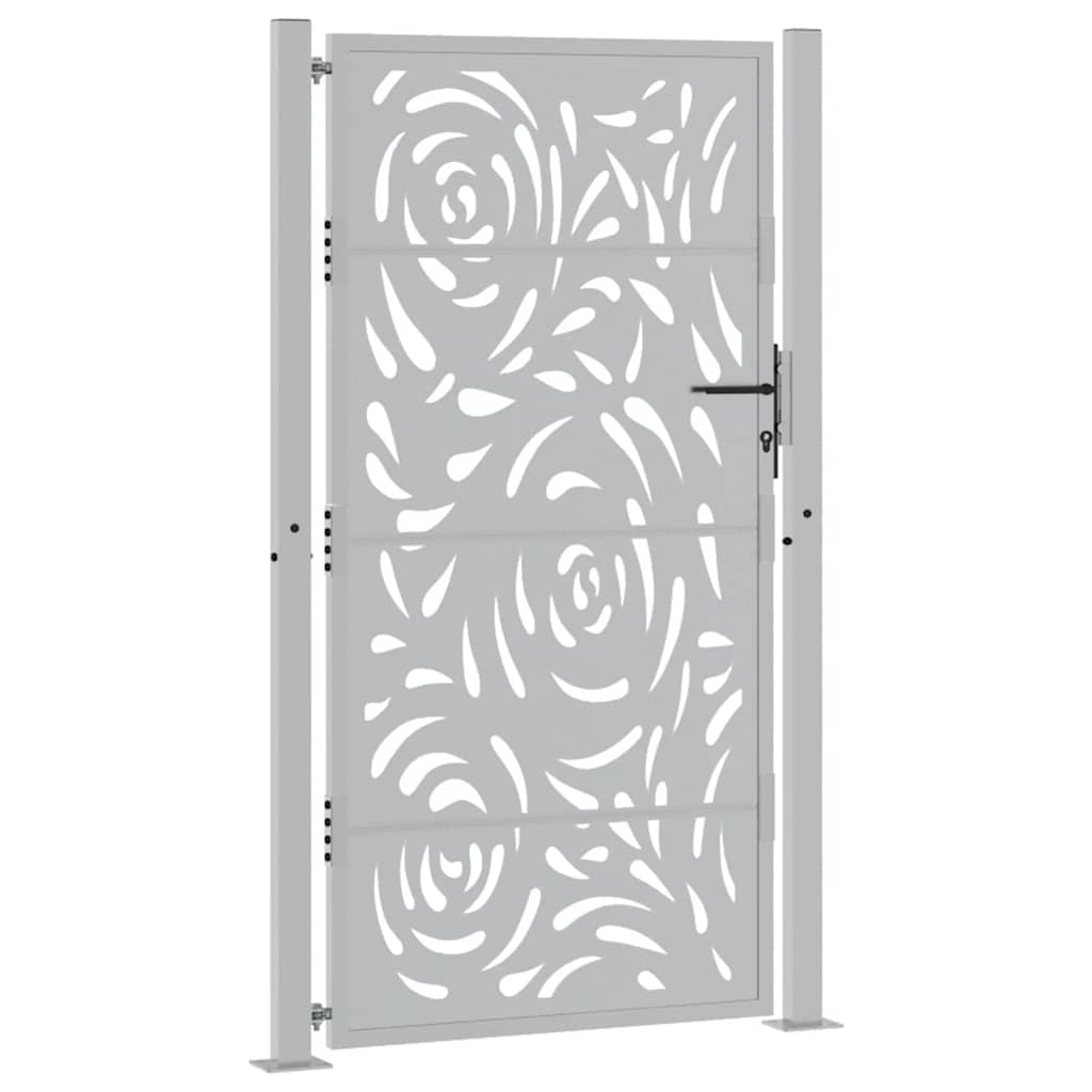 Hageport 100x175 cm værbestandig stål flammedesign