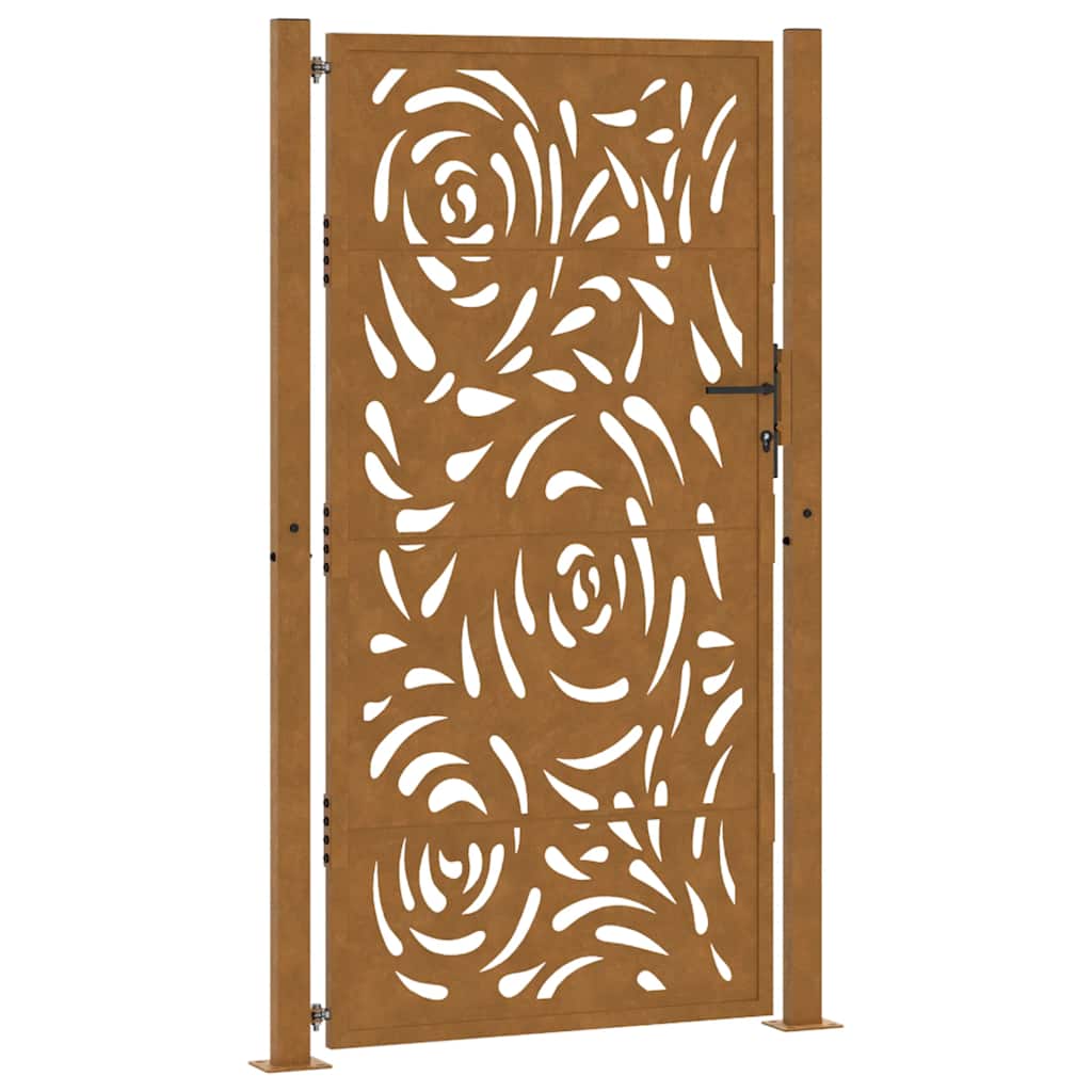 Hageport 100x200 cm værbestandig stål flammedesign