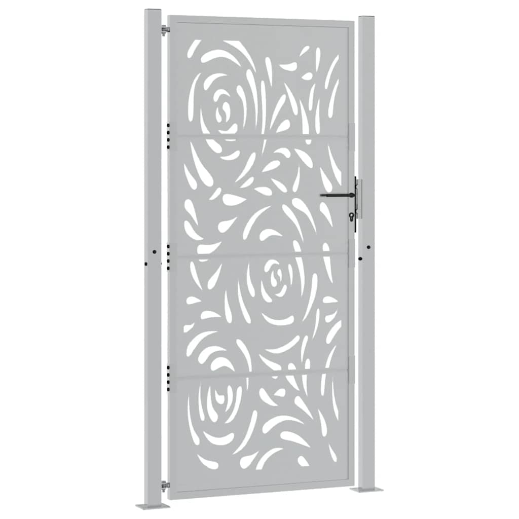 Hageport 100x200 cm værbestandig stål flammedesign