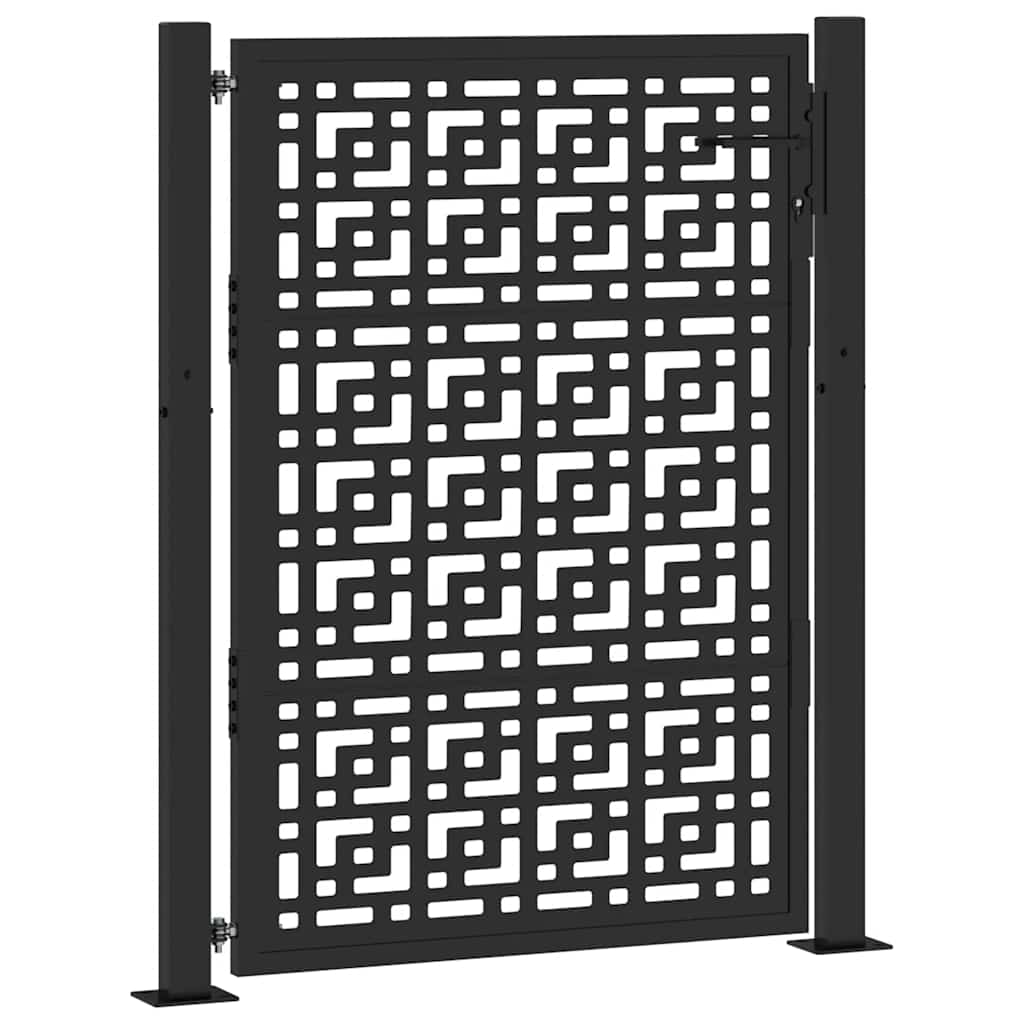 Hageport svart 100x125 cm stålkorsdesign