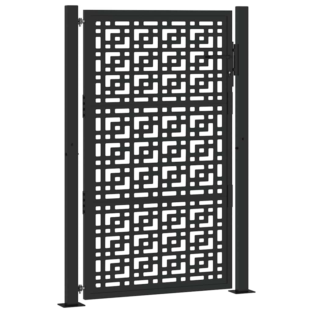 Hageport svart 100x150 cm stålkorsdesign
