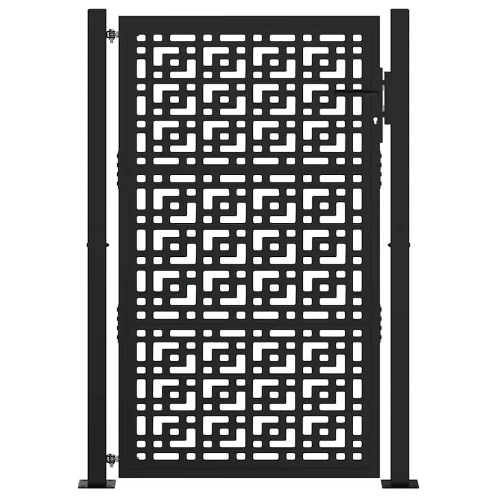 Hageport svart 100x150 cm stålkorsdesign