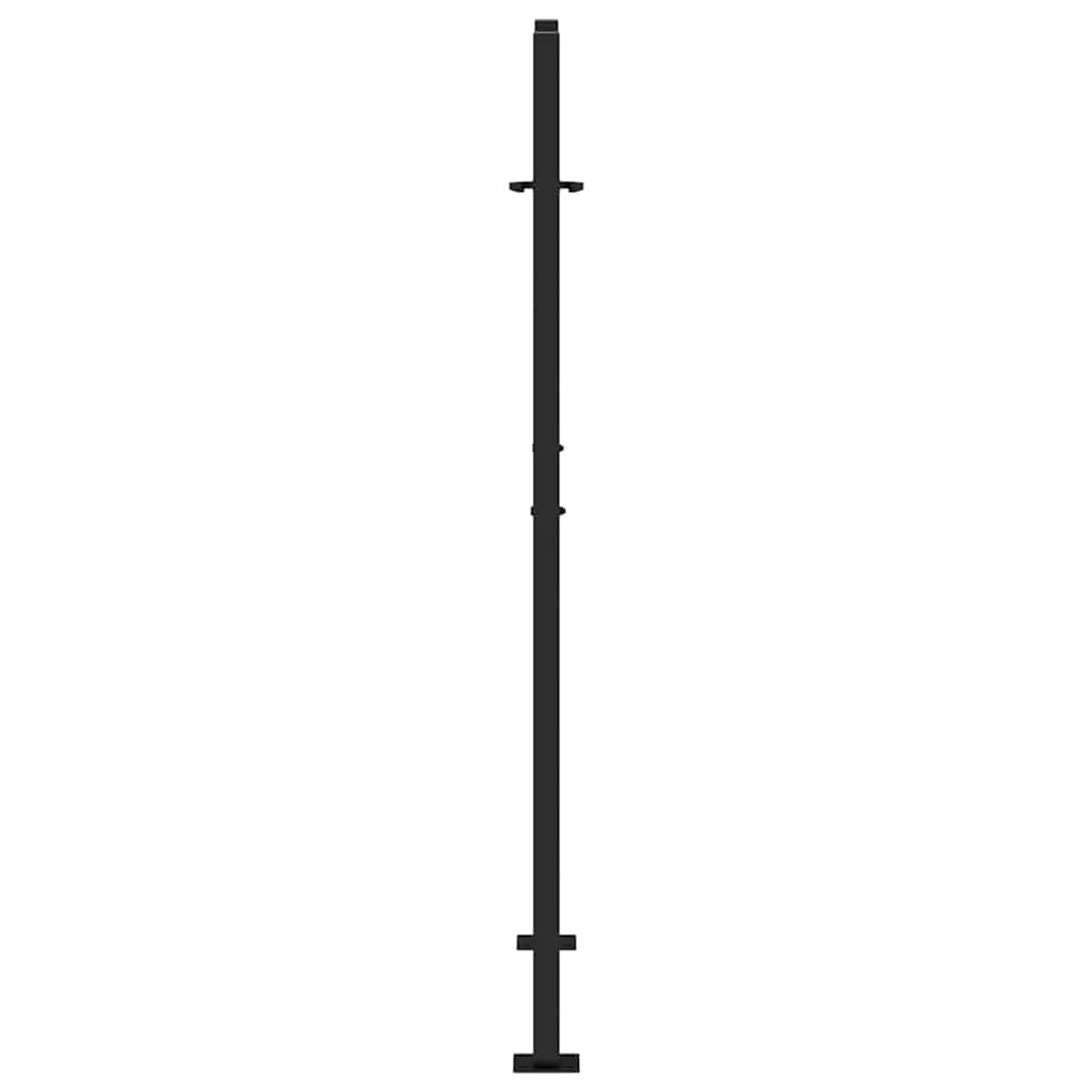 Hageport svart 100x150 cm stålkorsdesign