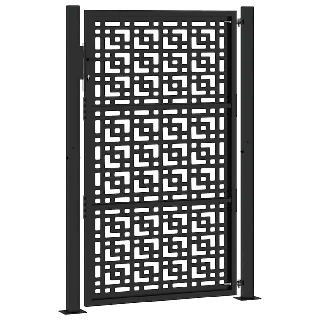 Hageport svart 100x150 cm stålkorsdesign