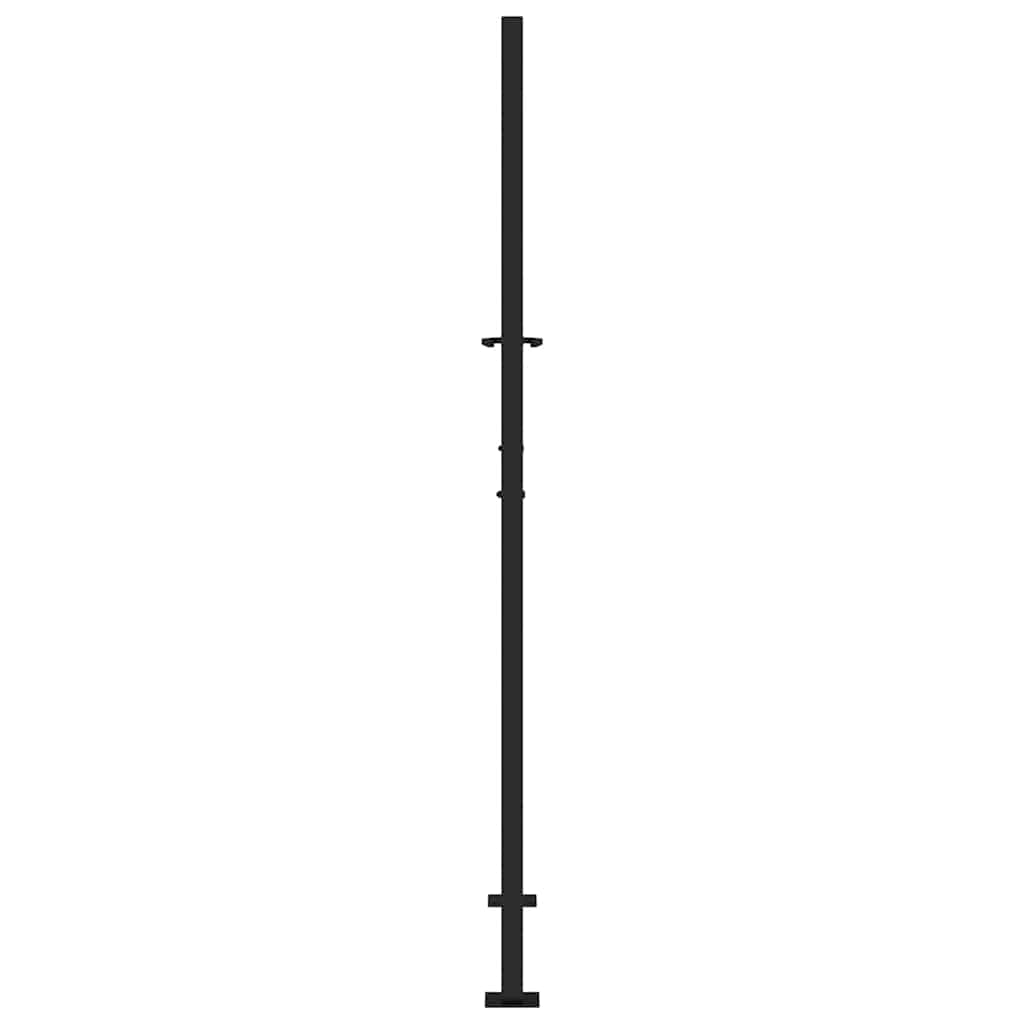 Hageport svart 100x175 cm stålkorsdesign