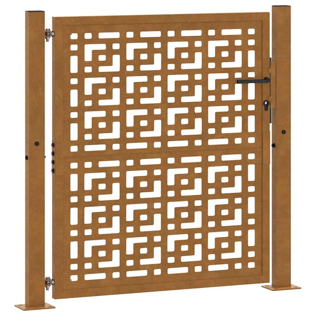 Hageport 100x100 cm værbestandig stålkorsdesign