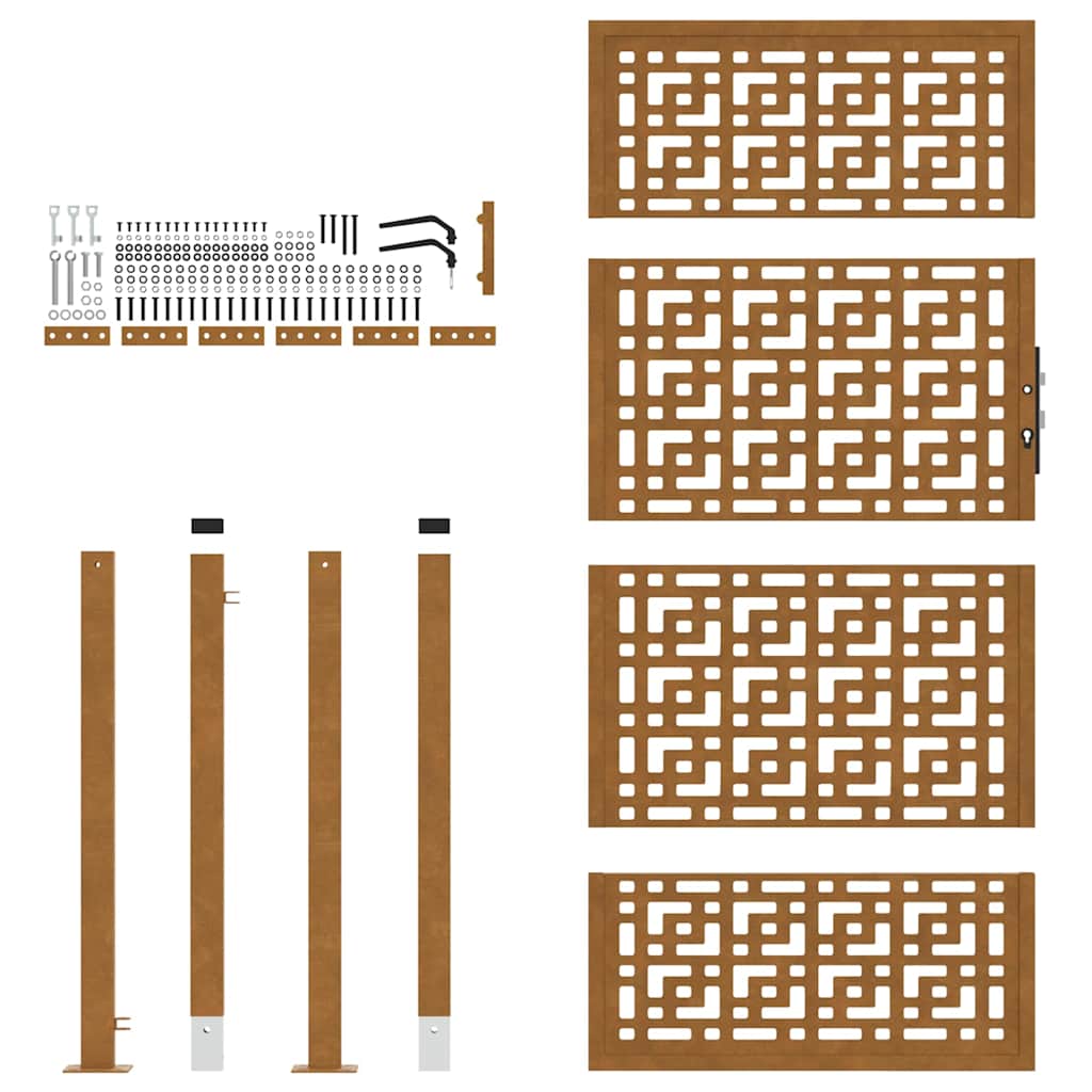 Hageport 100x200 cm værbestandig stålkorsdesign