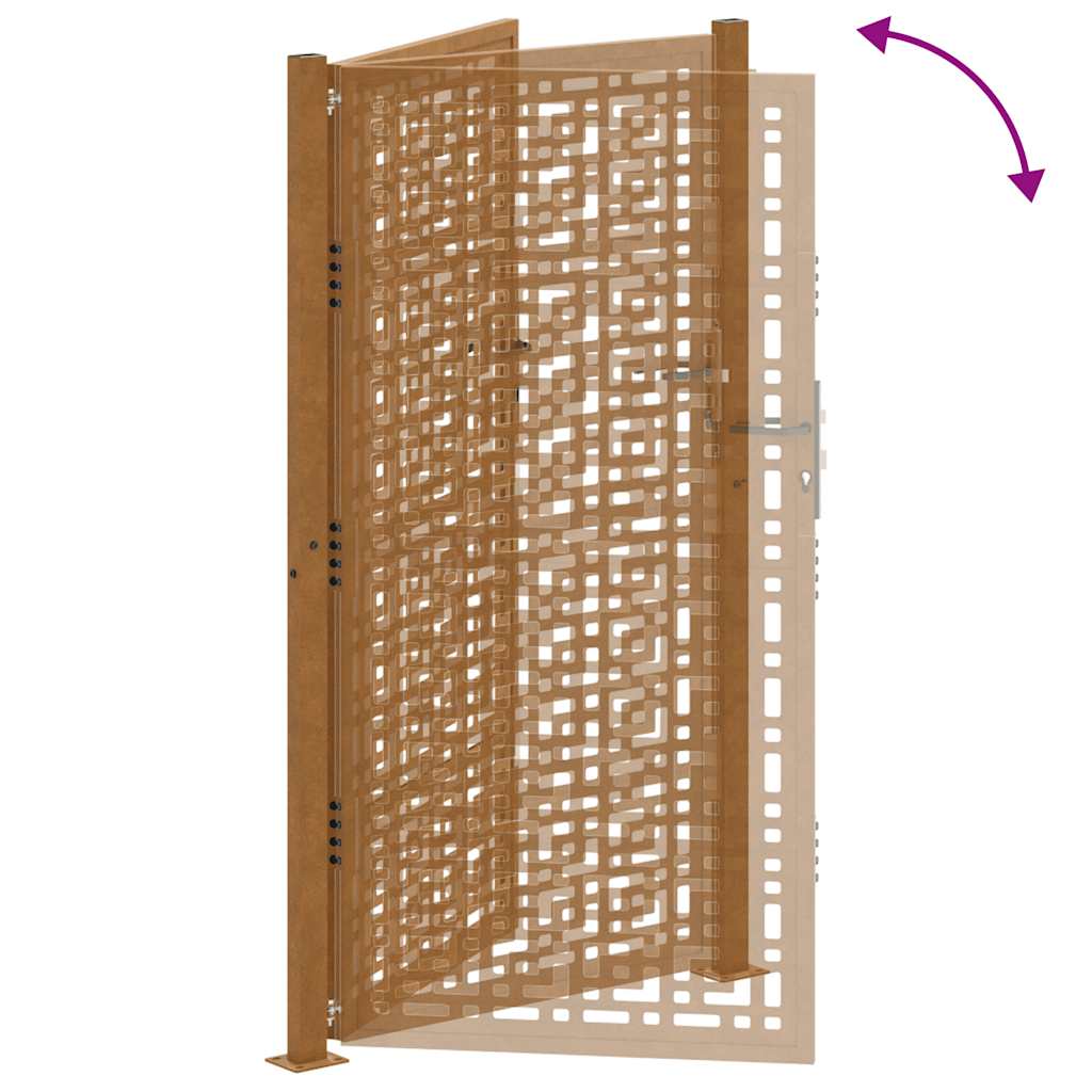 Hageport 100x200 cm værbestandig stålkorsdesign