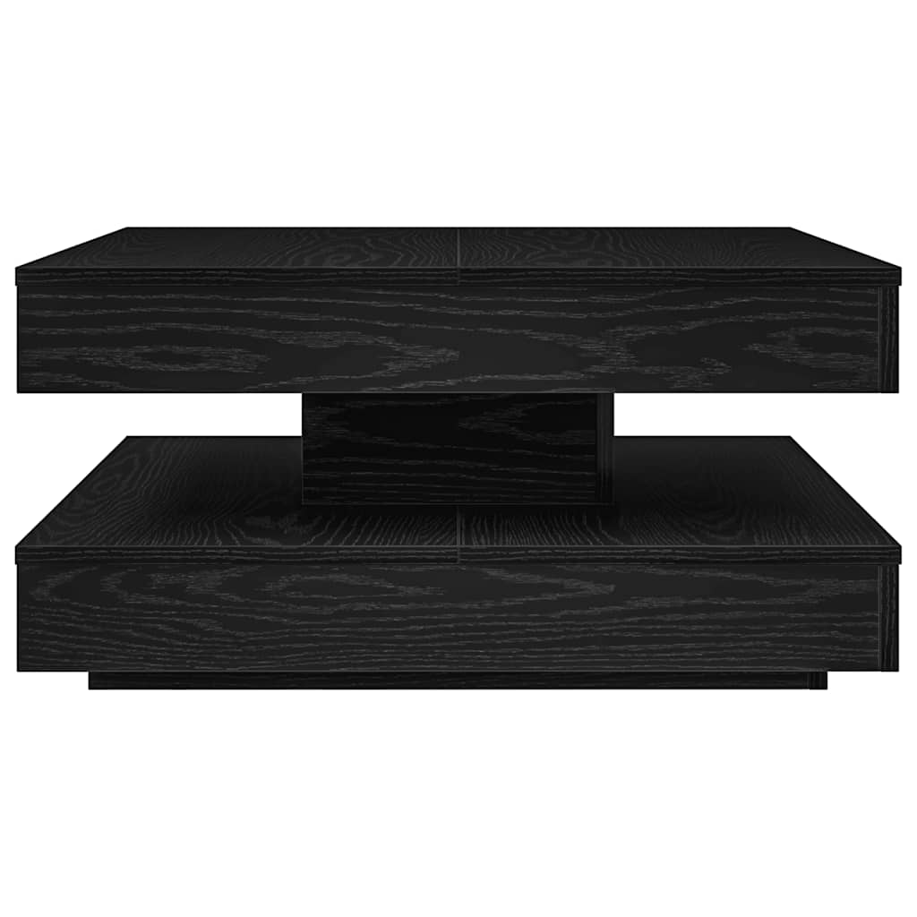 Salongbord 360-graders roterbart svart 70x70x34,5 cm