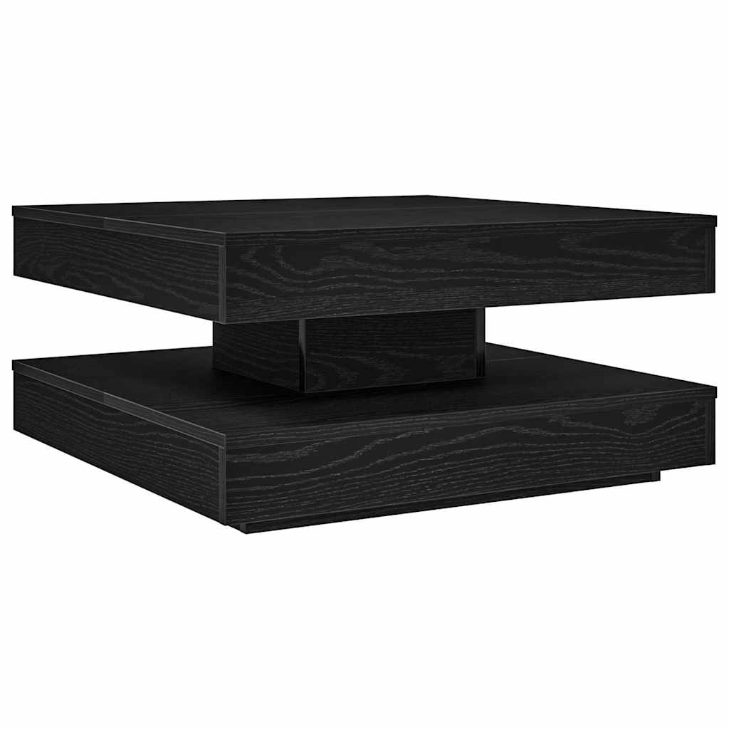 Salongbord 360-graders roterbart svart 70x70x34,5 cm