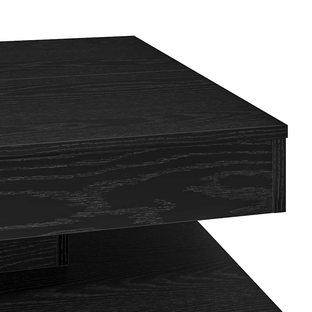 Salongbord 360-graders roterbart svart 70x70x34,5 cm