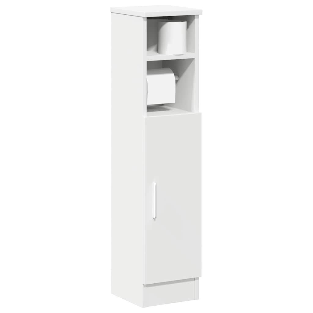 Baderomsskap med rulleholder hvit 20,5x22x90 cm vidaXL