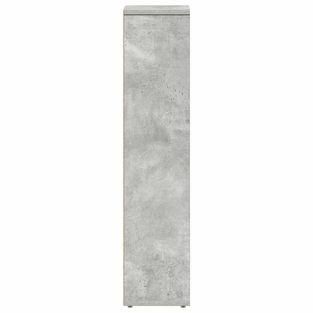 Baderomsskap med rulleholder betonggrå 20,5x20x90 cm