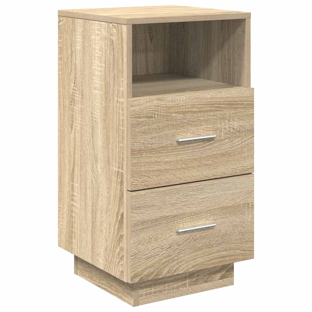 Nattbord med 2 skuffer sonoma eik 36x36x68 cm