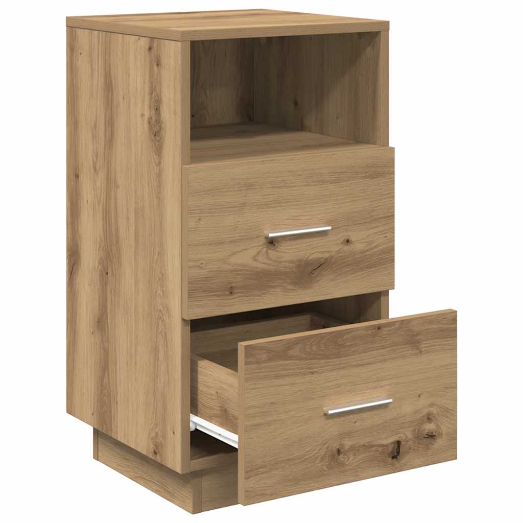 Nattbord 2 stk med 2 skuffer artisan eik 36x36x68 cm