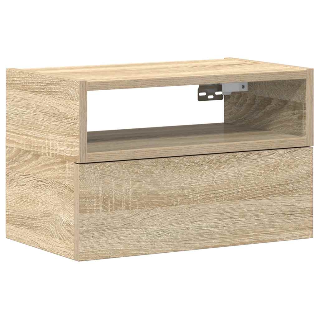 Veggmontert nattbord sonoma eik 45x26x28,5 cm
