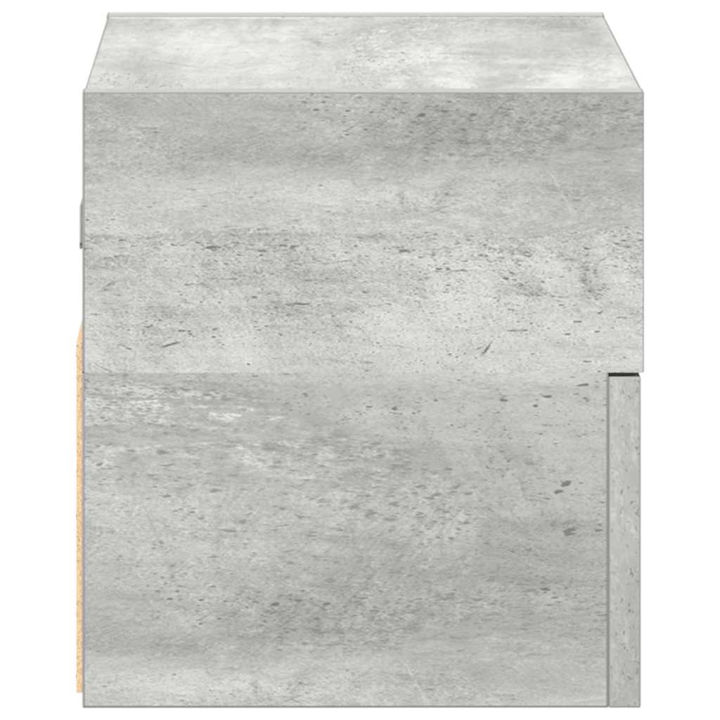 Veggmontert nattbord betonggrå 45x26x28,5 cm