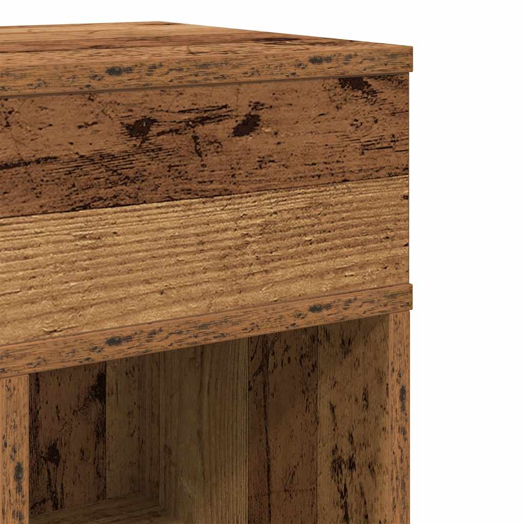 Nattbord med skuff gammelt tre 25x31x66 cm vidaXL