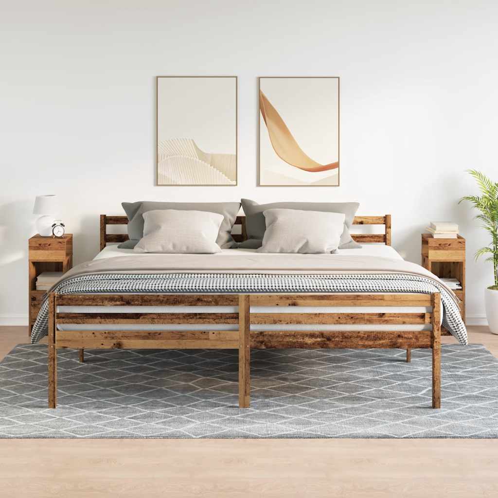 Nattbord 2 stk med skuff gammelt tre 25x31x66 cm vidaXL