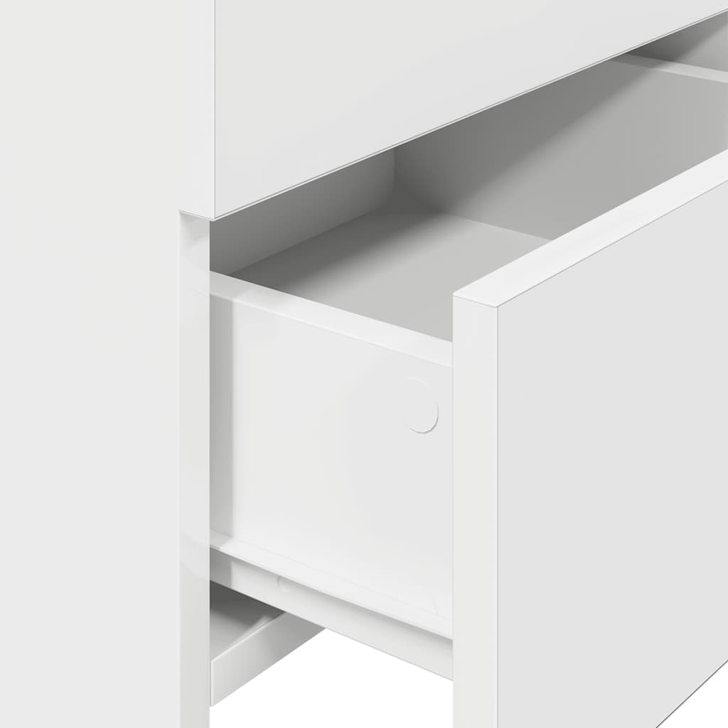 Nattbord 2 stk med 2 skuffer hvit 40x36,5x62 cm