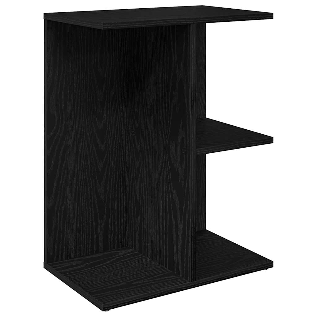 Nattbord svart eik 46,5x29x61 cm konstruert tre