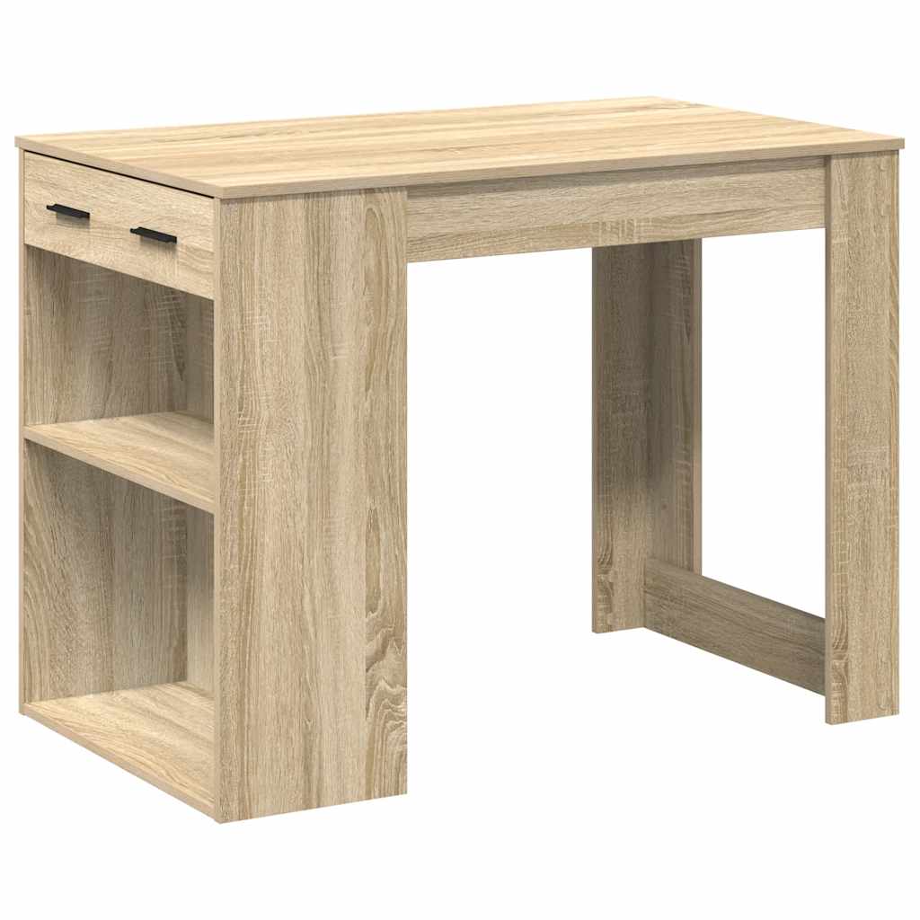 Skrivebord med skuff og hylle 102x62x77,5 cm konstruert tre