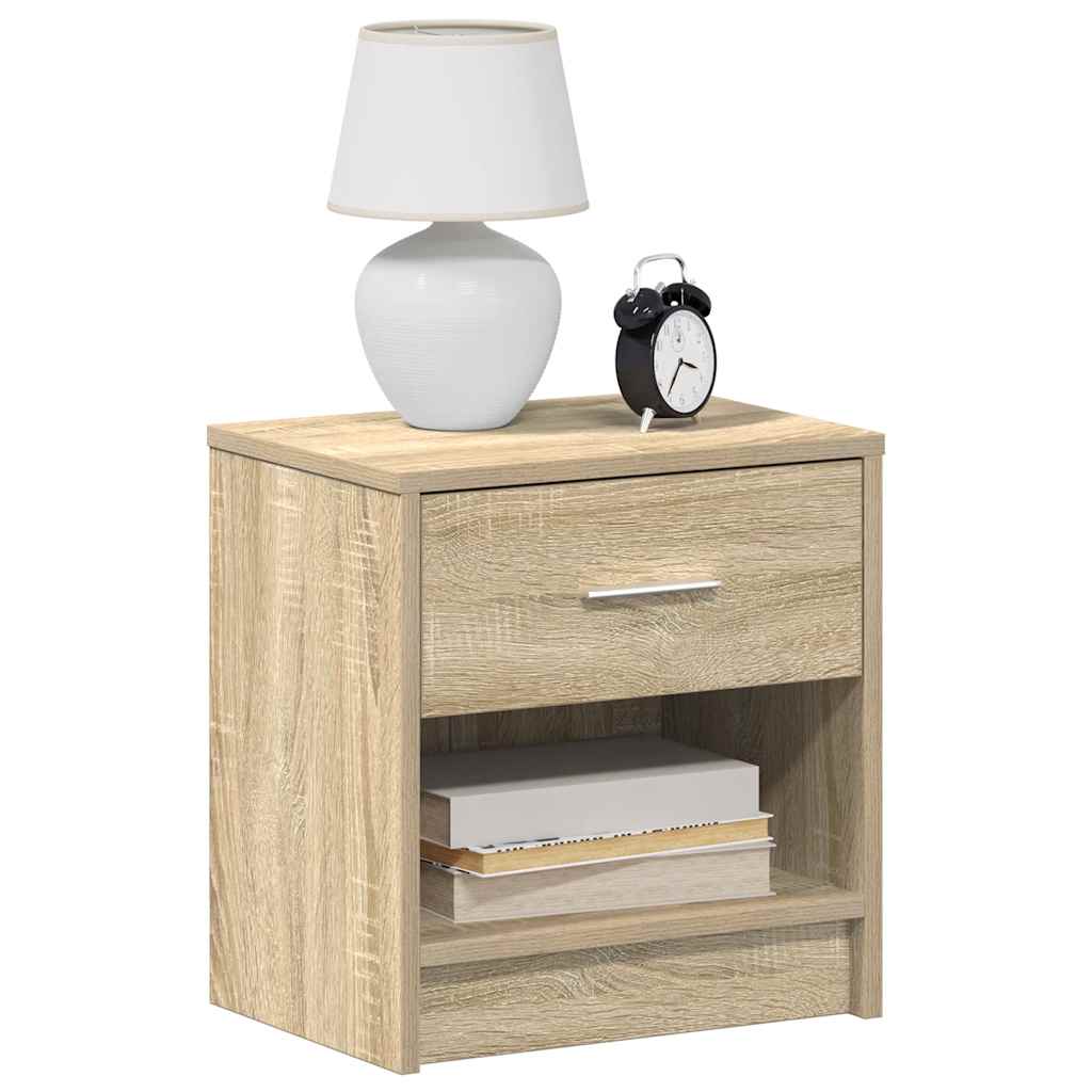 Nattbord med skuff sonoma eik 39x28x41 cm vidaXL