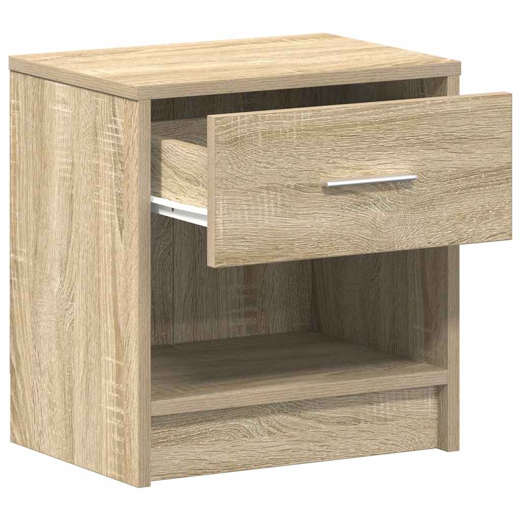 Nattbord med skuff sonoma eik 39x28x41 cm vidaXL