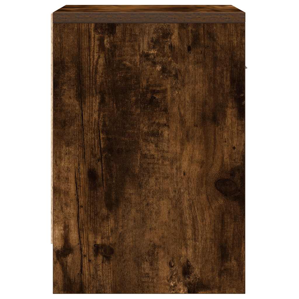Nattbord 2 stk med skuff røkt eik 39x28x41 cm