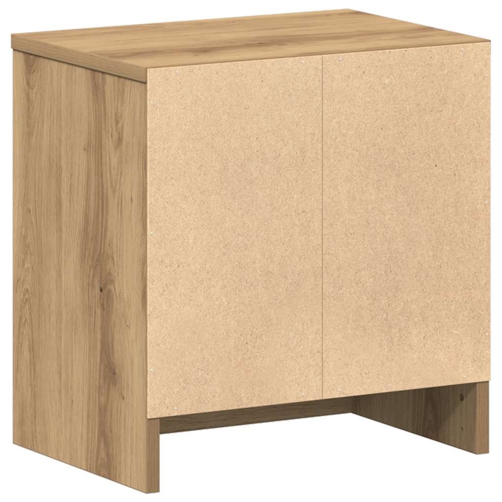 Nattbord 2 stk med skuff artisan eik 39x28x41 cm vidaXL