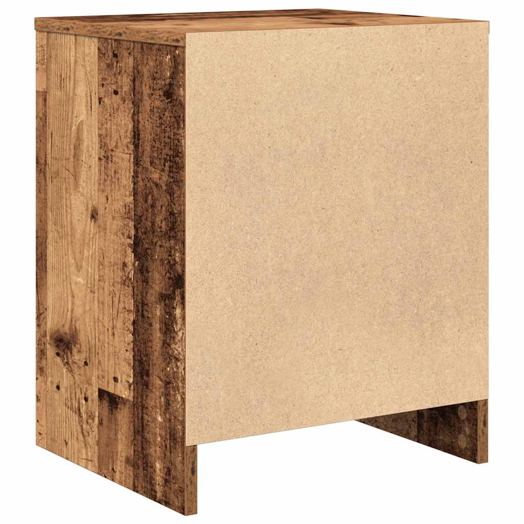 Nattbord 2 stk med skuff gammelt tre 40x34x50 cm