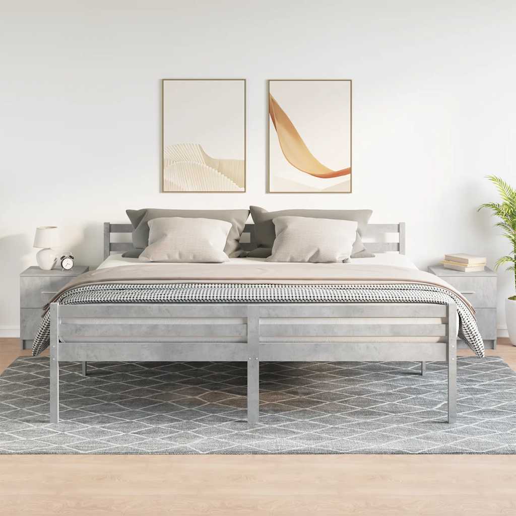 Nattbord 2 stk med 2 skuffer betonggrå 40x36x50 cm