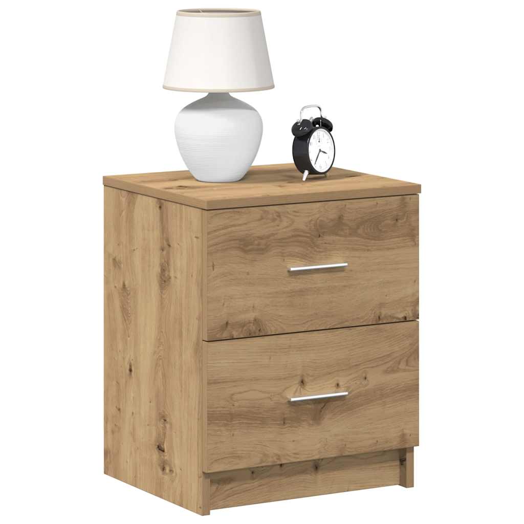 Nattbord 2 stk med 2 skuffer artisan eik 40x36x50 cm