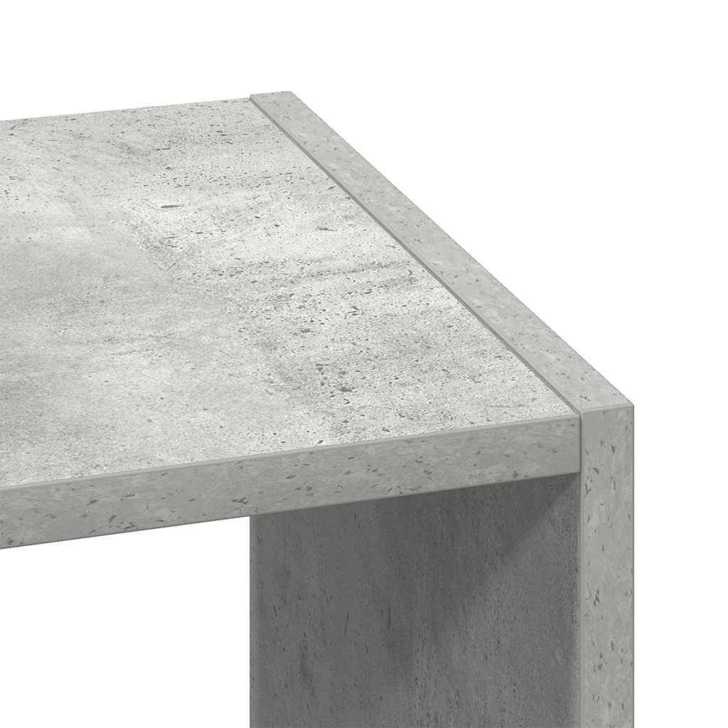 Bokhylle stablebar betong grå 30x30x80 cm konstruert tre