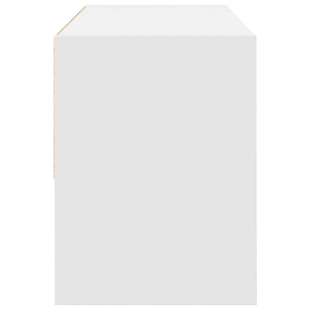 Skostativ stablebar hvit 89,5x30x40 cm