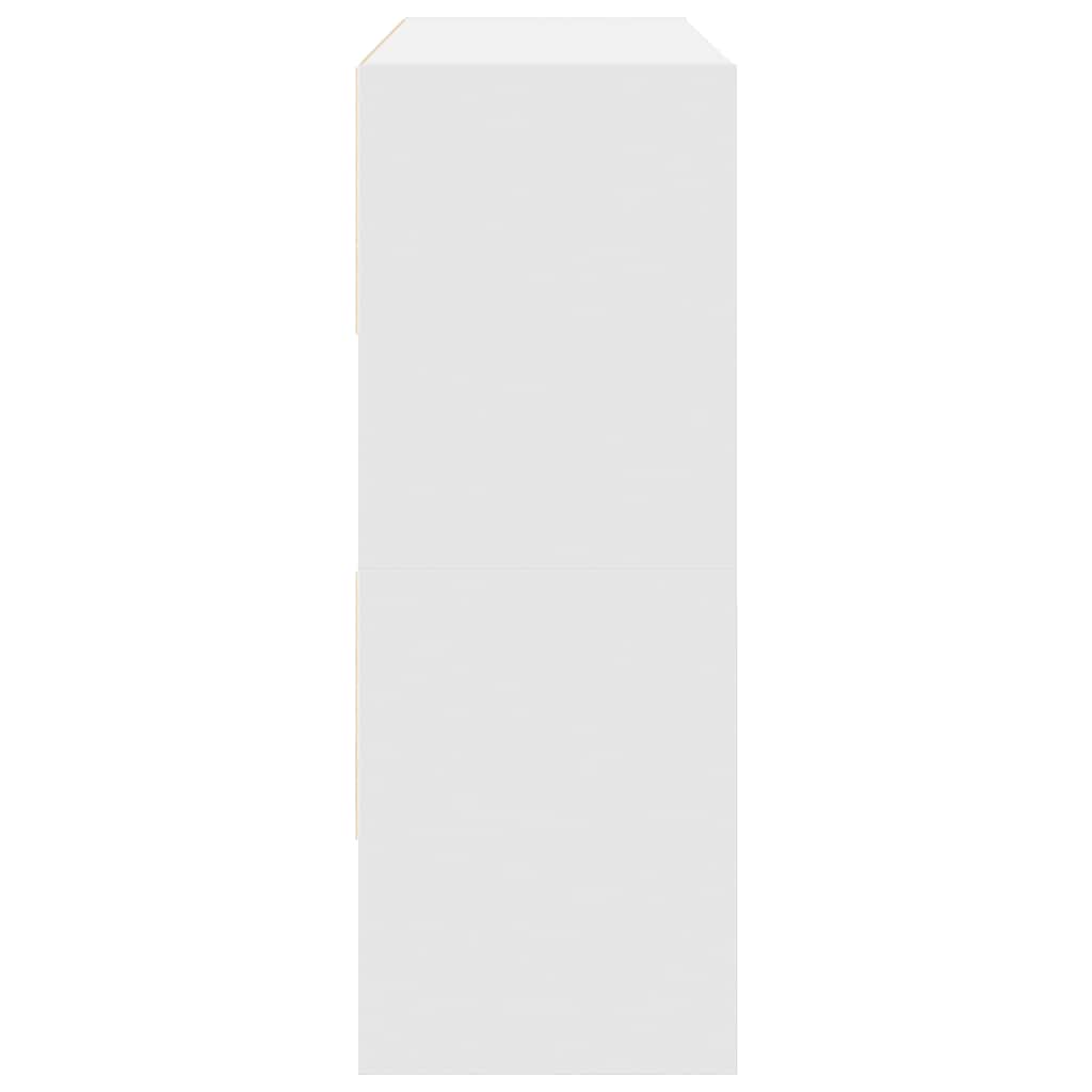 Skostativer 2 stk stablebar hvit 89,5x30x40 cm