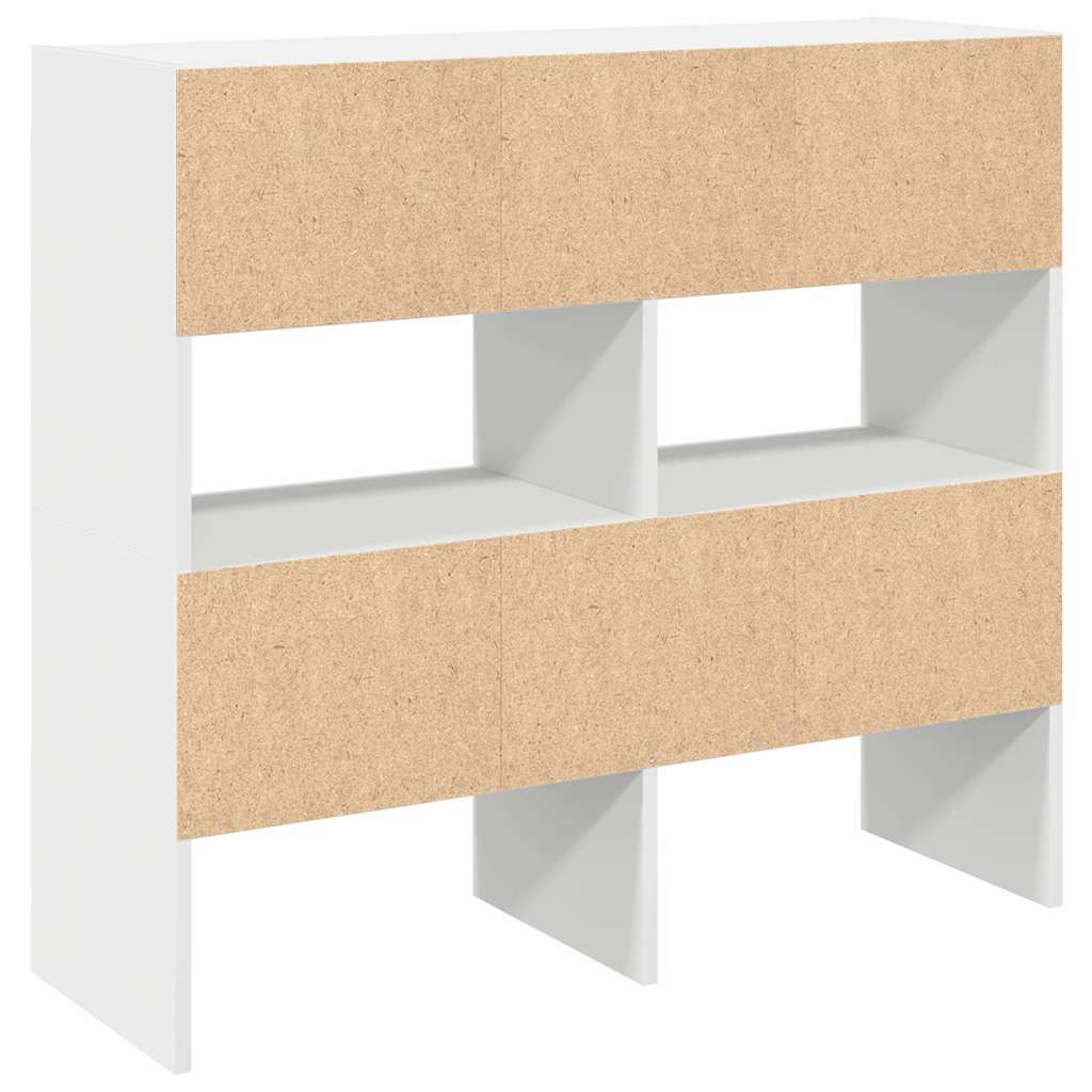 Skostativer 2 stk stablebar hvit 89,5x30x40 cm