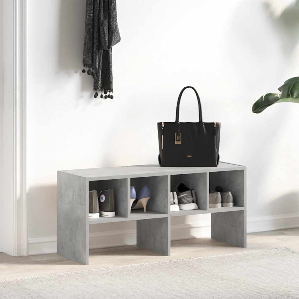Skostativ stablebar betonggrå 89,5x30x40 cm