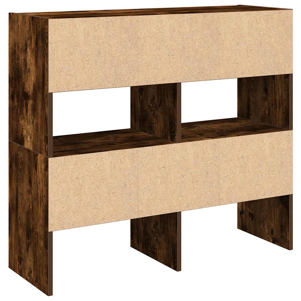 Skostativer 2 stk stablebar røkt eik 89,5x30x40 cm