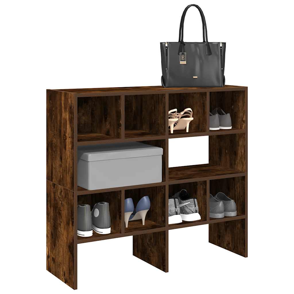 Skostativer 2 stk stablebar røkt eik 89,5x30x40 cm