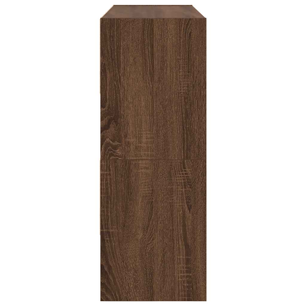Skostativer 2 stk stablebar brun eik 89,5x30x40 cm