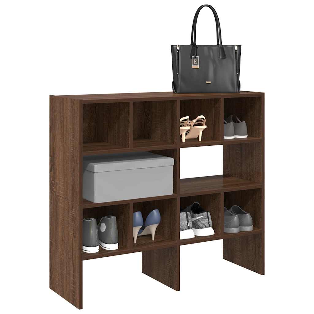 Skostativer 2 stk stablebar brun eik 89,5x30x40 cm