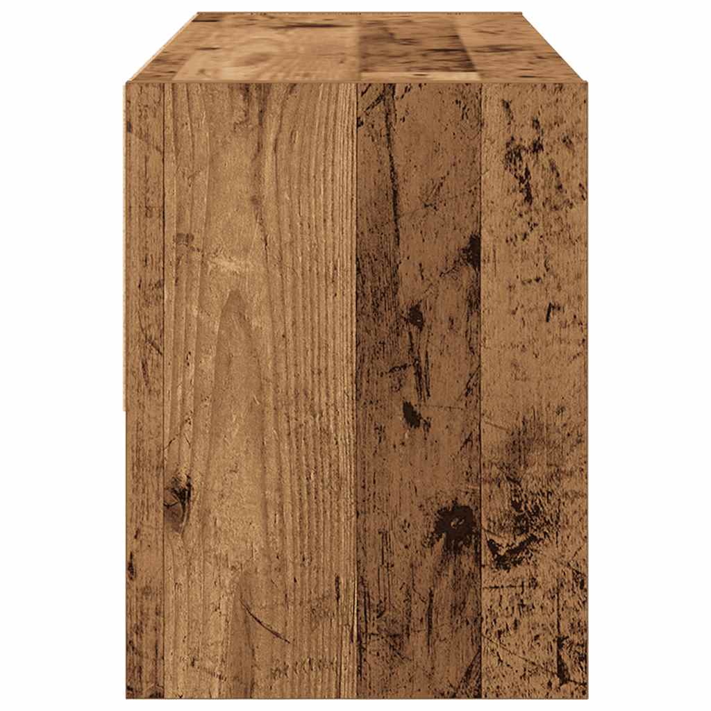 Skostativ stablebar gammelt tre 89,5x30x40 cm
