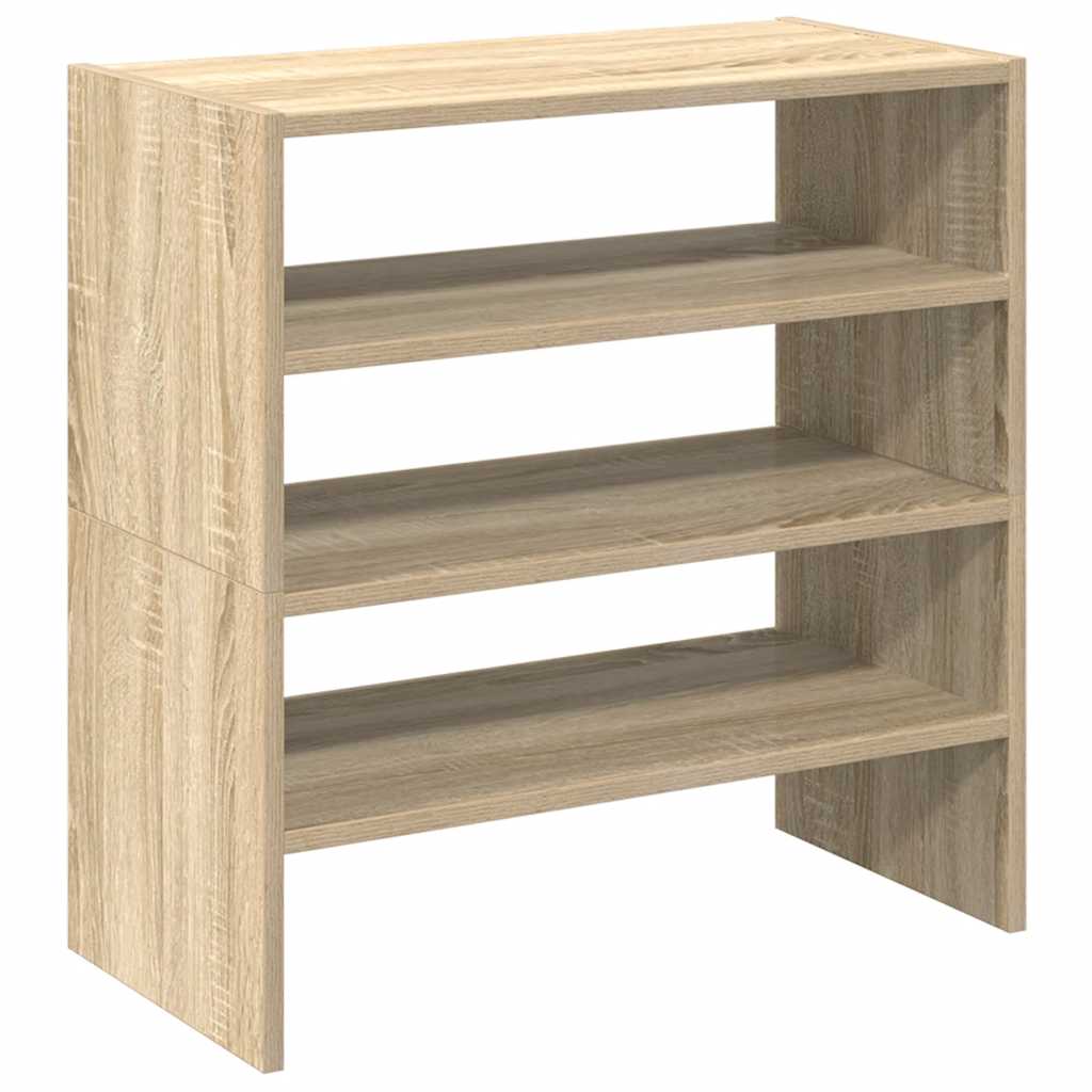 Skostativer 2 stk stablebar sonoma eik 60x30x30,5 cm