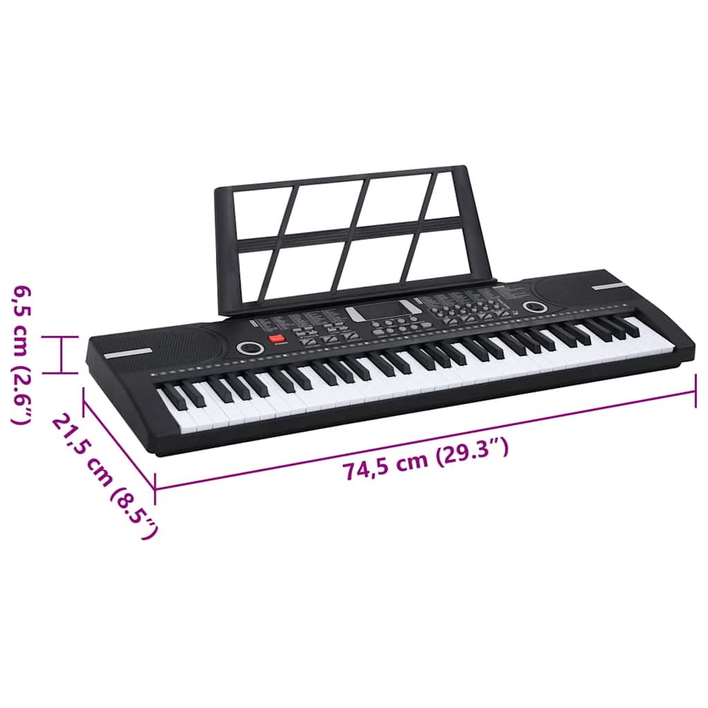 61 tangenter Piano elektrisk keyboard med musikkstativ for barn
