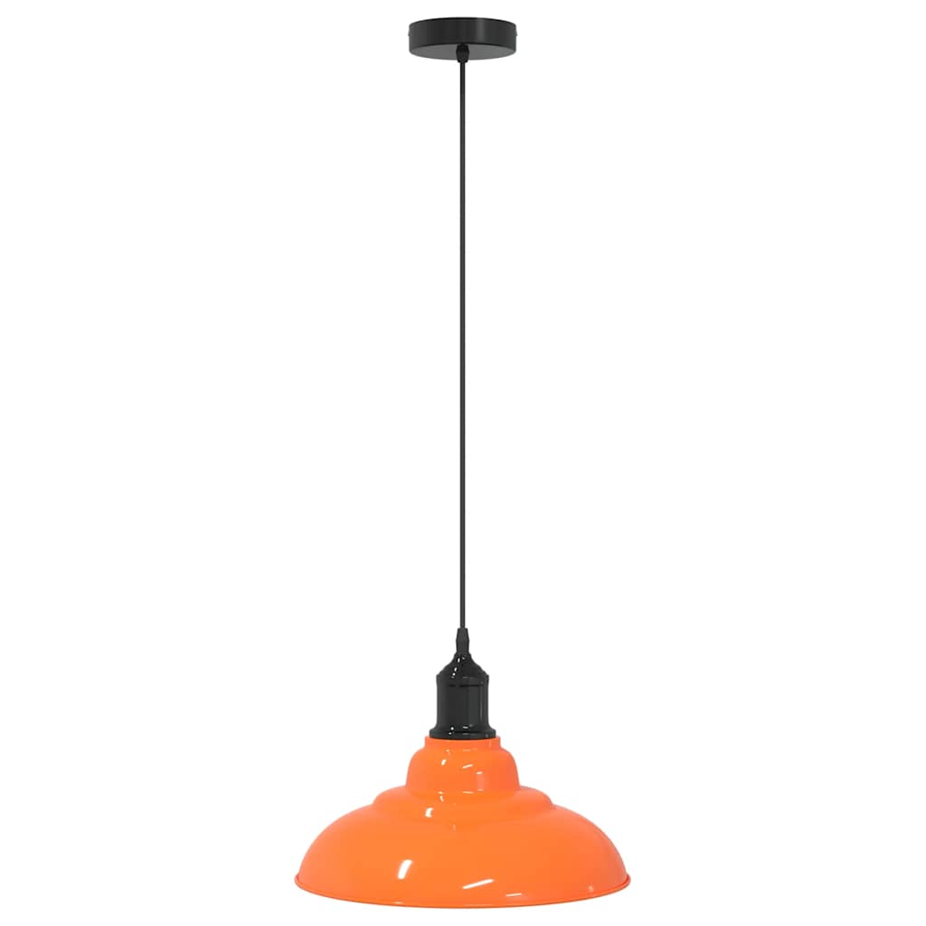 Pendellampe høydejusterbar E27 glans oransje Ø 31 cm metall
