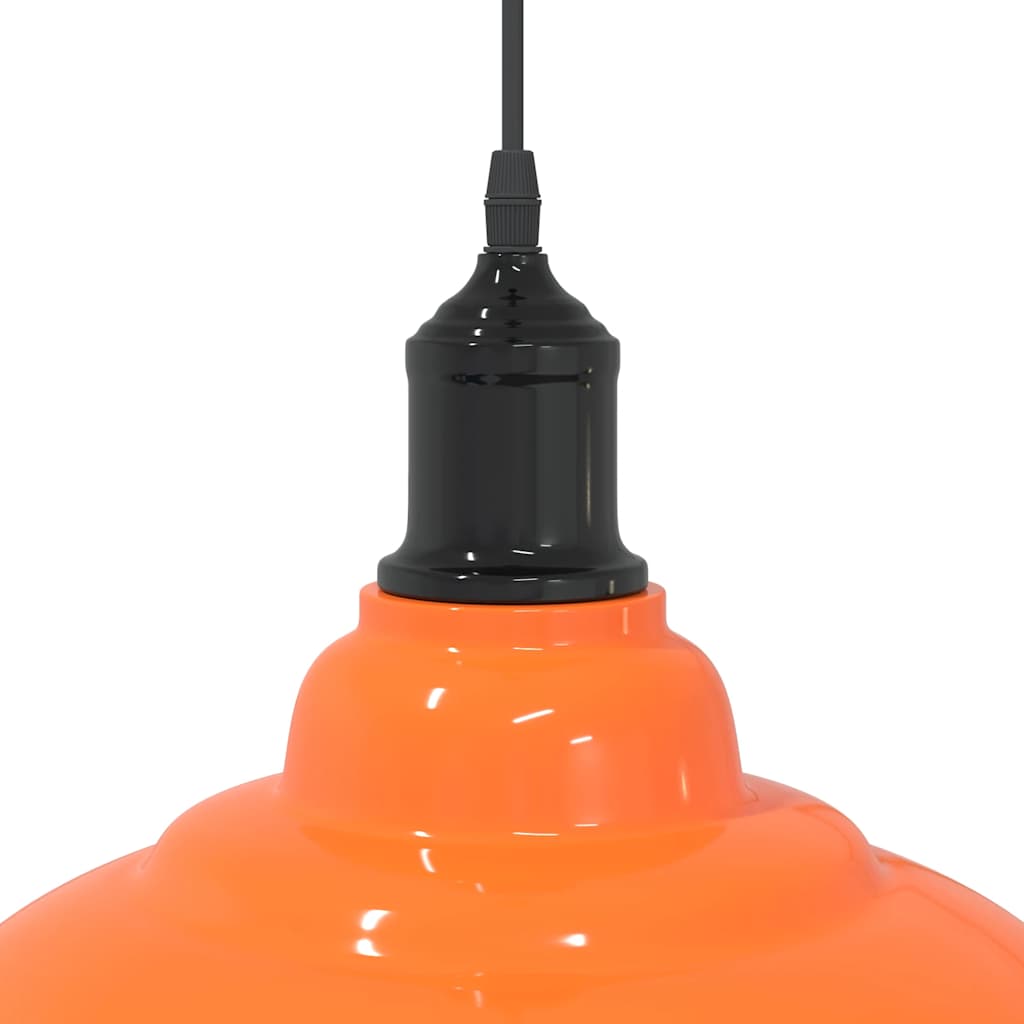 Pendellampe høydejusterbar E27 glans oransje Ø 31 cm metall