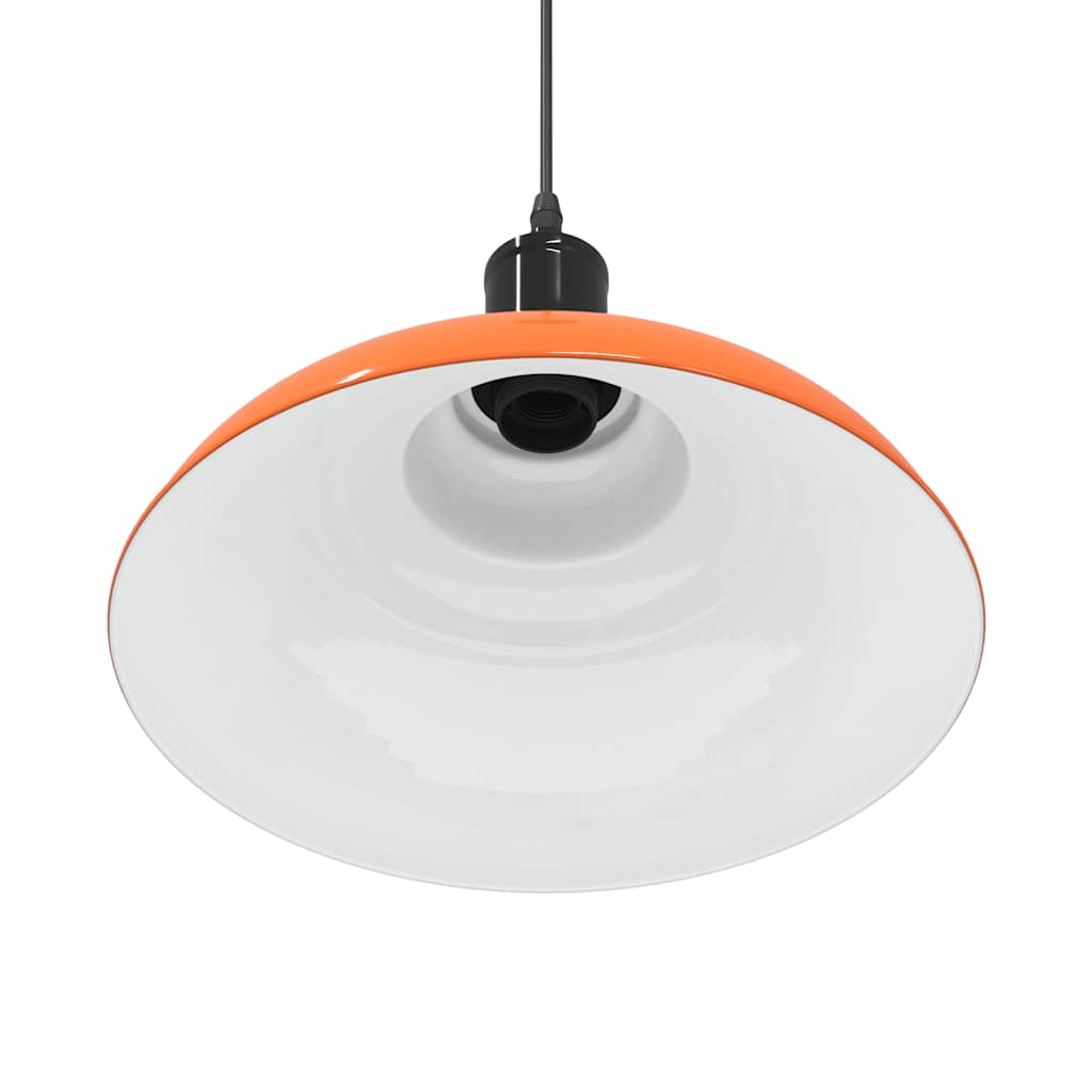 Pendellampe høydejusterbar E27 glans oransje Ø 31 cm metall